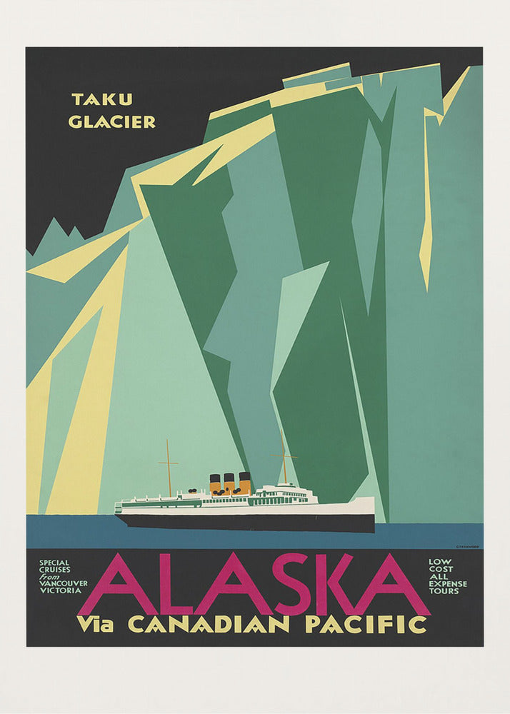 Alaska Via Canadian Pacific. Taku Glacier - Poster / Art Print