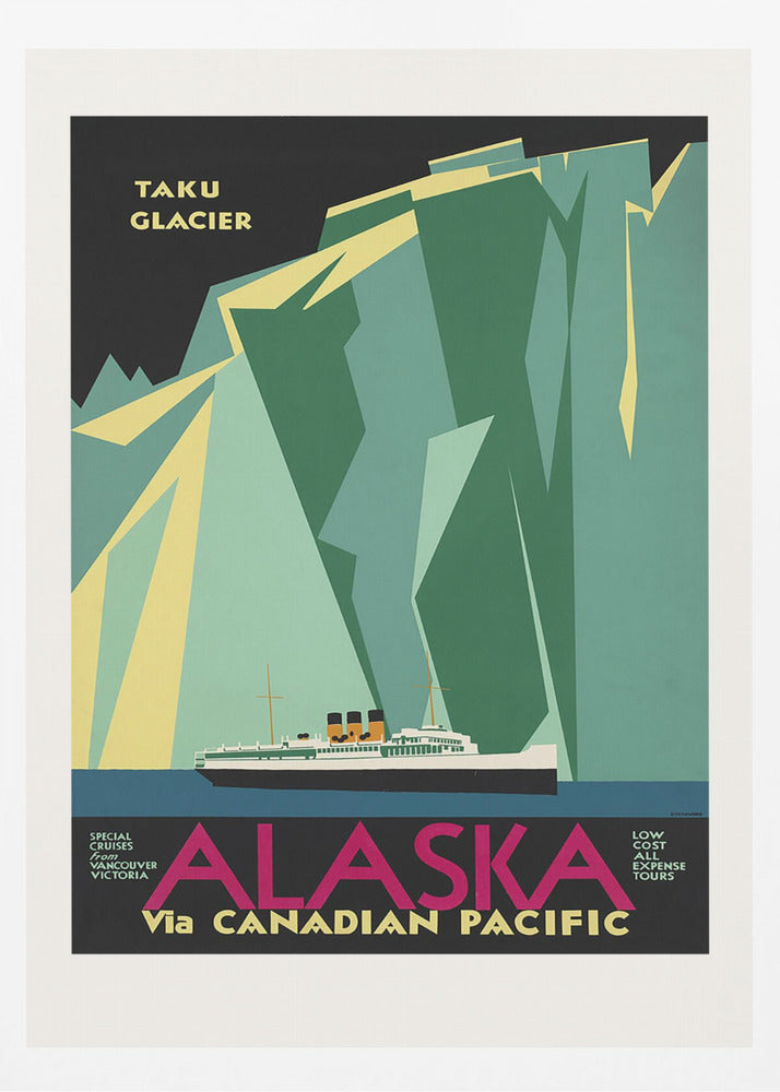 Alaska Via Canadian Pacific. Taku Glacier - Poster / Art Print