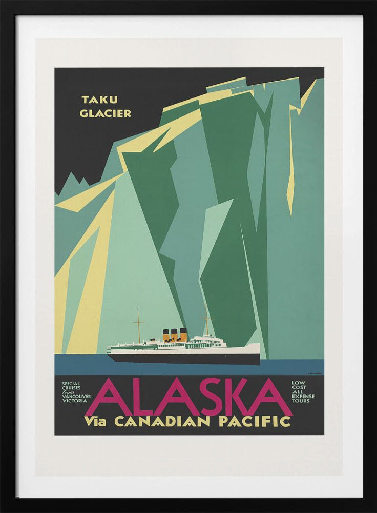 Alaska Via Canadian Pacific. Taku Glacier - Poster / Art Print