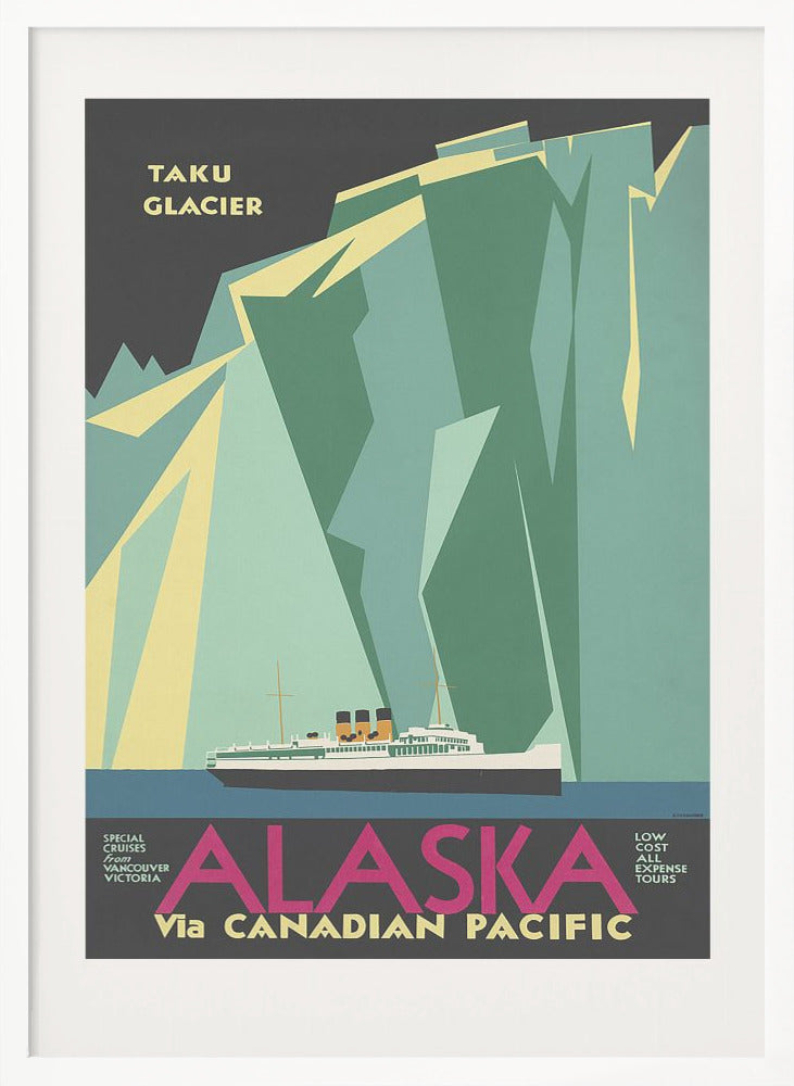 Alaska Via Canadian Pacific. Taku Glacier - Poster / Art Print