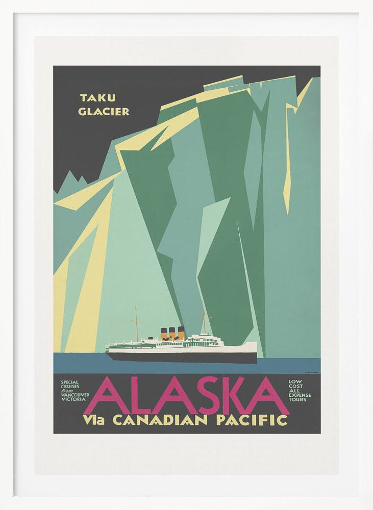 Alaska Via Canadian Pacific. Taku Glacier - Poster / Art Print