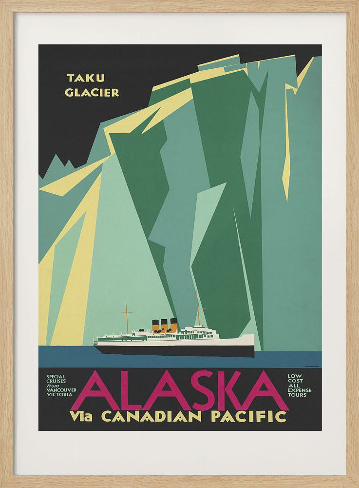 Alaska Via Canadian Pacific. Taku Glacier - Poster / Art Print