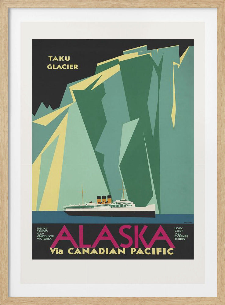 Alaska Via Canadian Pacific. Taku Glacier - Poster / Art Print