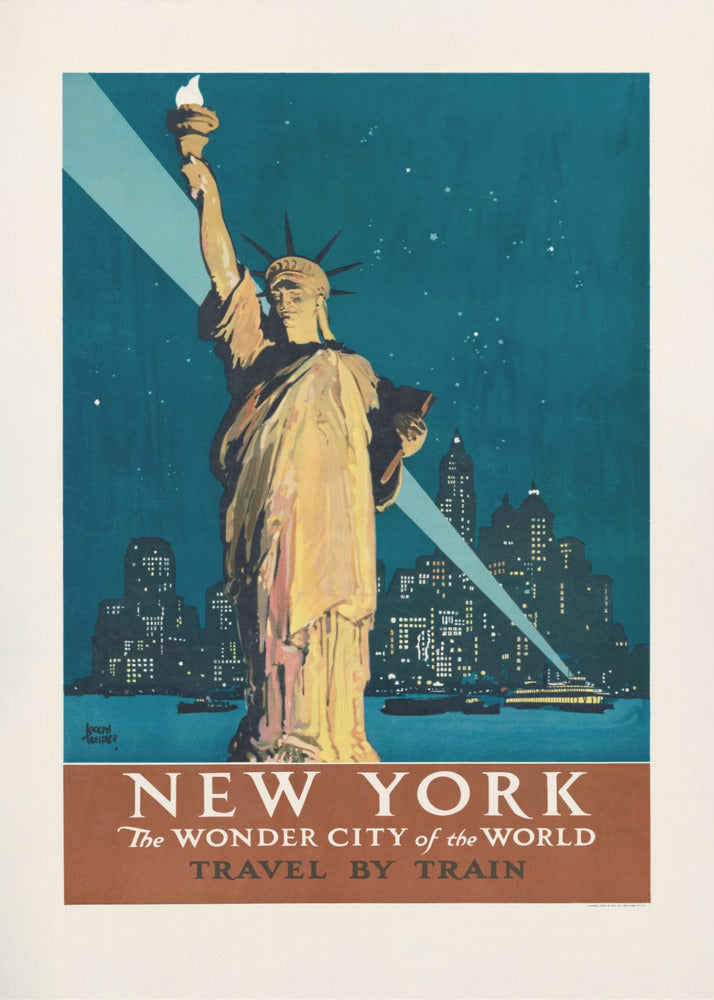New York, the Wonder City of the World Travel By Train (1927) Poster By Adolph Treidler - Poster / Art Print