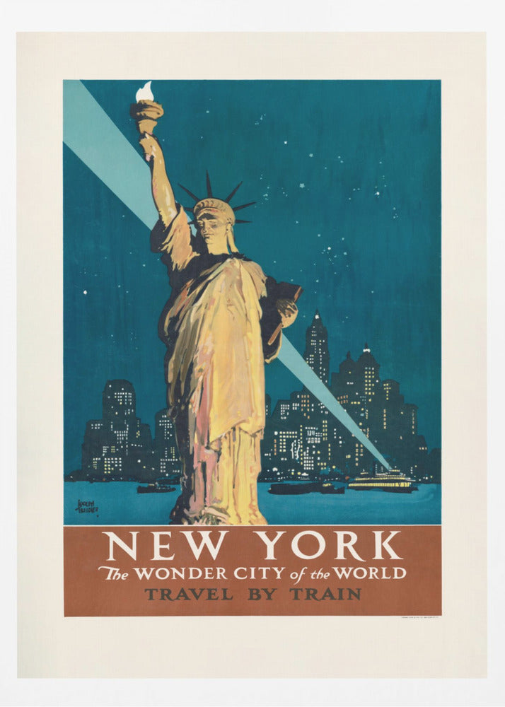 New York, the Wonder City of the World Travel By Train (1927) Poster By Adolph Treidler - Poster / Art Print