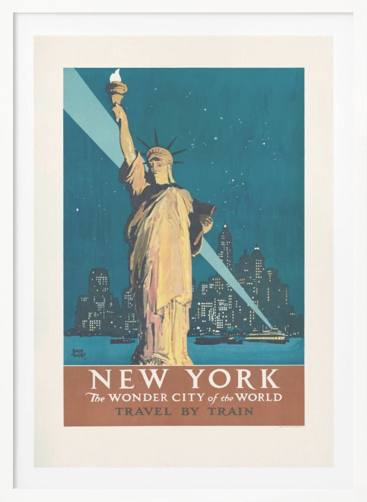 New York, the Wonder City of the World Travel By Train (1927) Poster By Adolph Treidler - Poster / Art Print