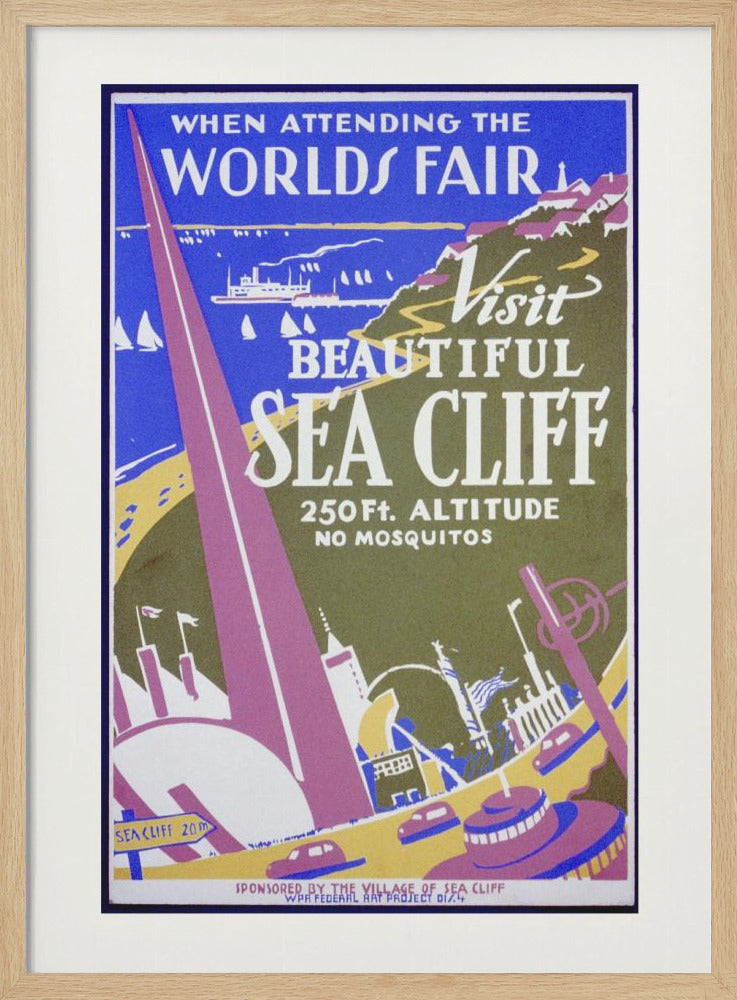 When Attending the Worlds Fair, Visit Beautiful Sea Cliff - Poster / Art Print