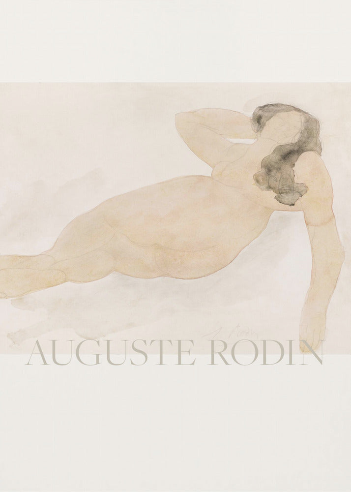 Study of a Nude (lying On Side) - Poster / Art Print