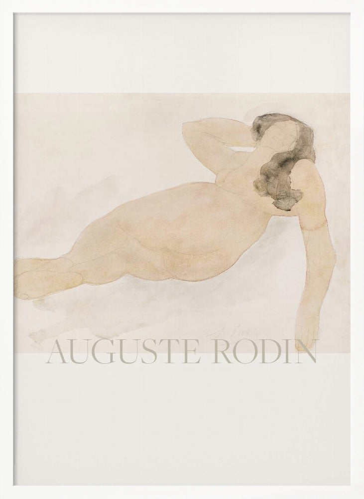Study of a Nude (lying On Side) - Poster / Art Print