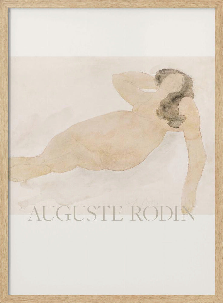 Study of a Nude (lying On Side) - Poster / Art Print