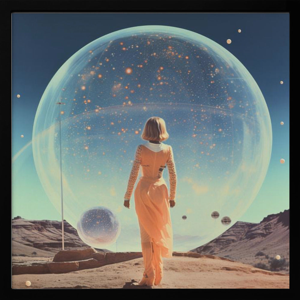 Vintage Space Collage Orb Art - Poster / Art Print