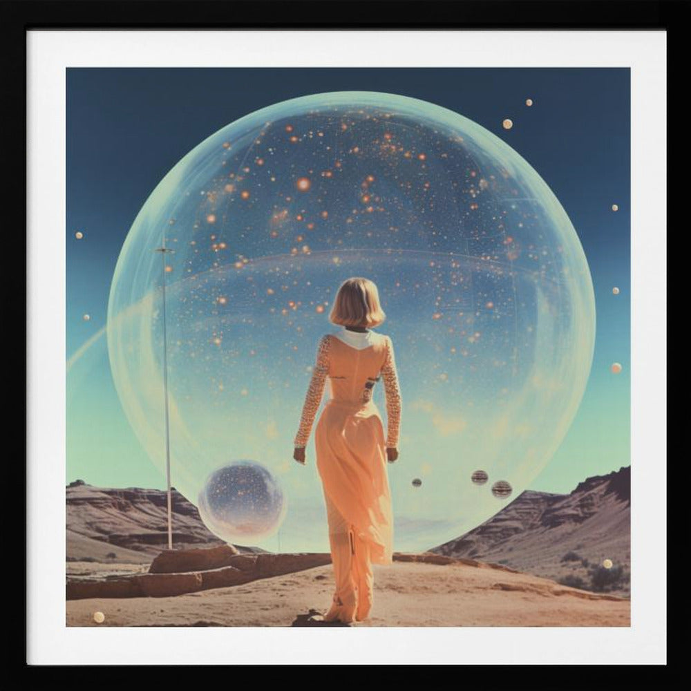 Vintage Space Collage Orb Art - Poster / Art Print