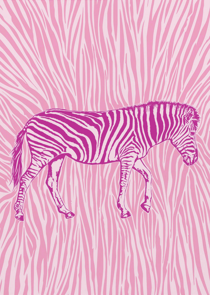 African Zebra striking camouflage - Poster / Art Print