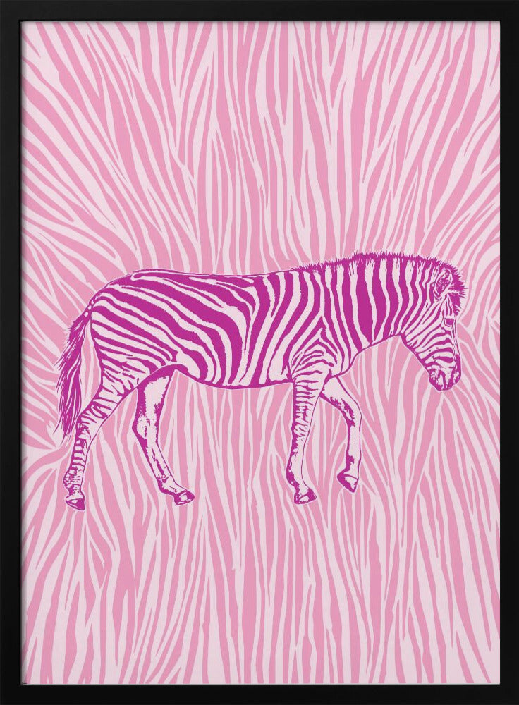 African Zebra striking camouflage - Poster / Art Print