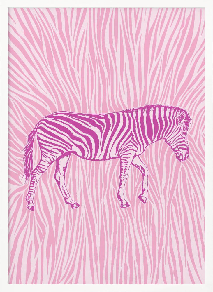 African Zebra striking camouflage - Poster / Art Print