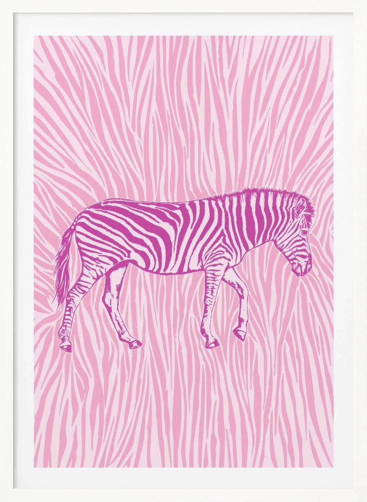 African Zebra striking camouflage - Poster / Art Print