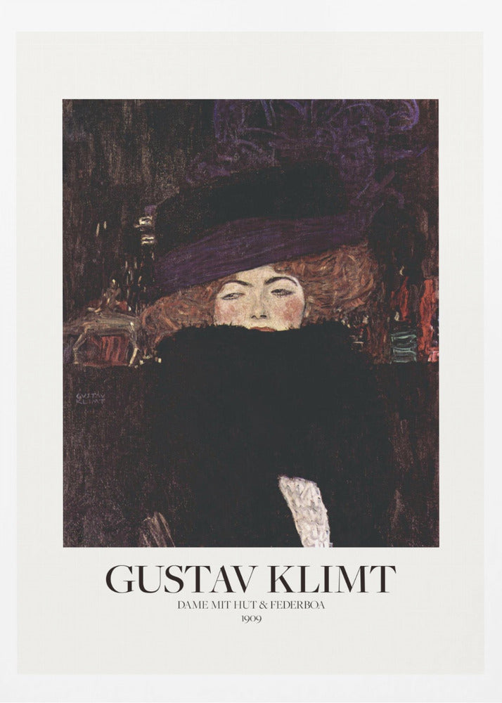 Dame Mit Hut Und Federboa (1909) Poster - Poster / Art Print