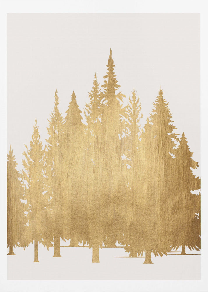 Tannenwald (gold) - Poster / Art Print