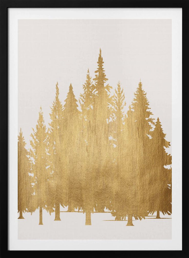 Tannenwald (gold) - Poster / Art Print
