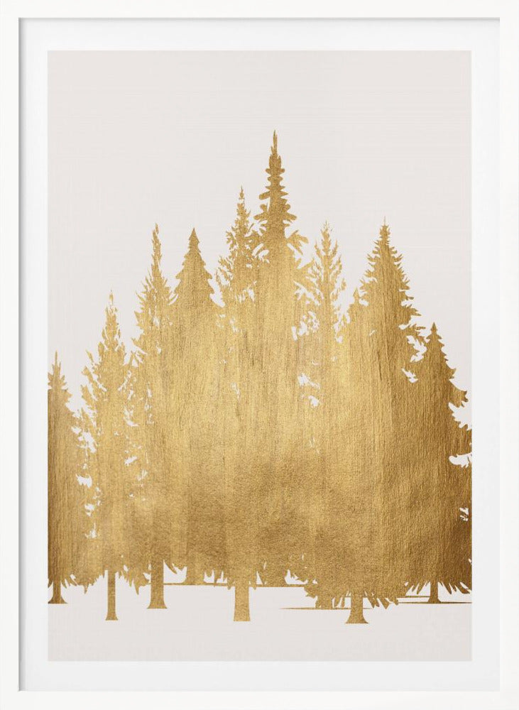 Tannenwald (gold) - Poster / Art Print