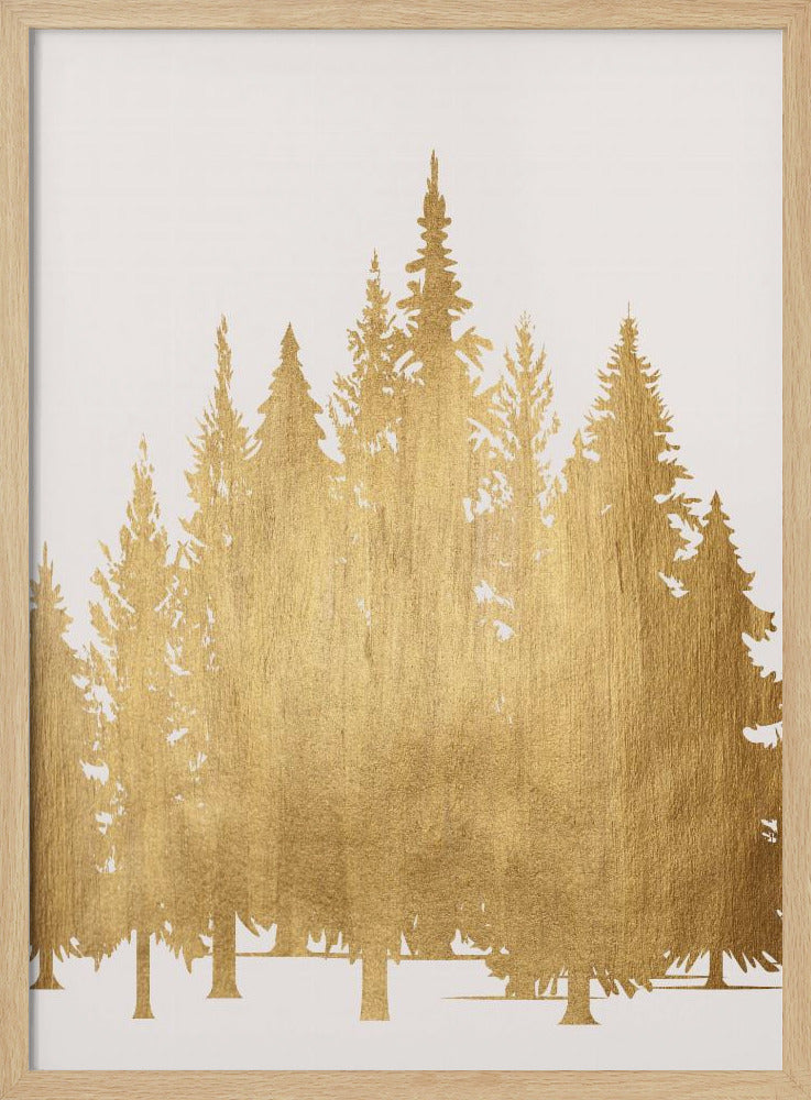 Tannenwald (gold) - Poster / Art Print