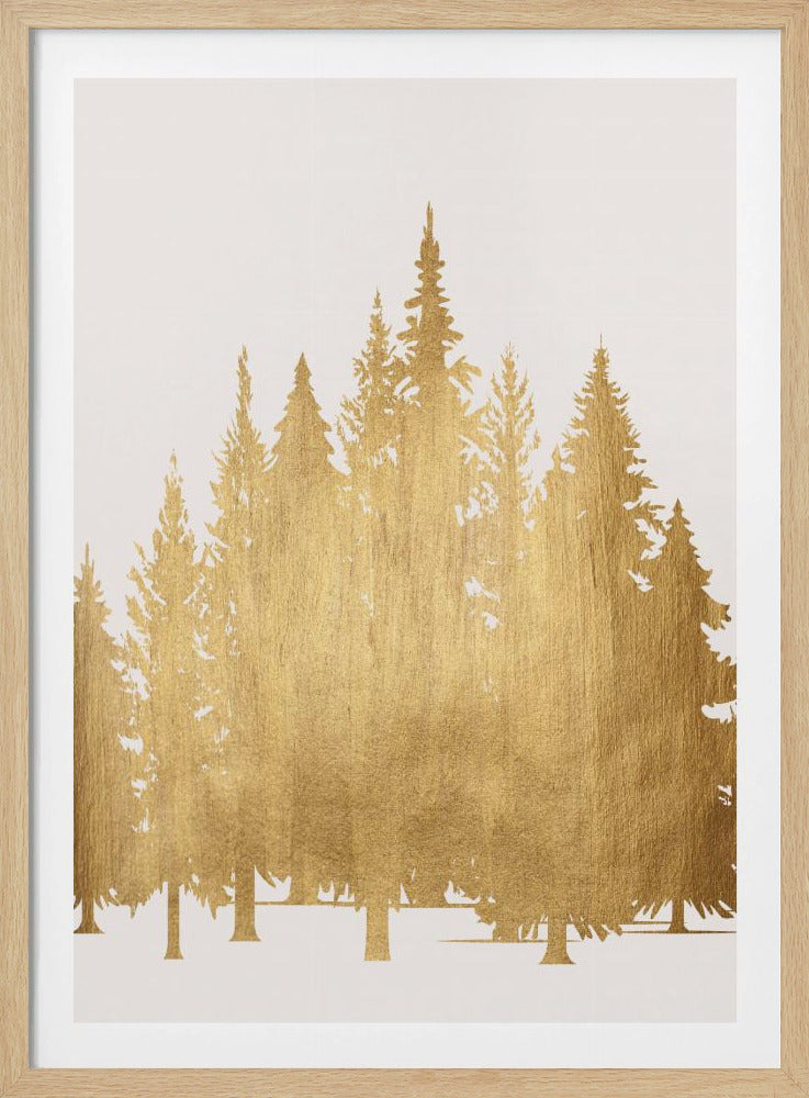 Tannenwald (gold) - Poster / Art Print