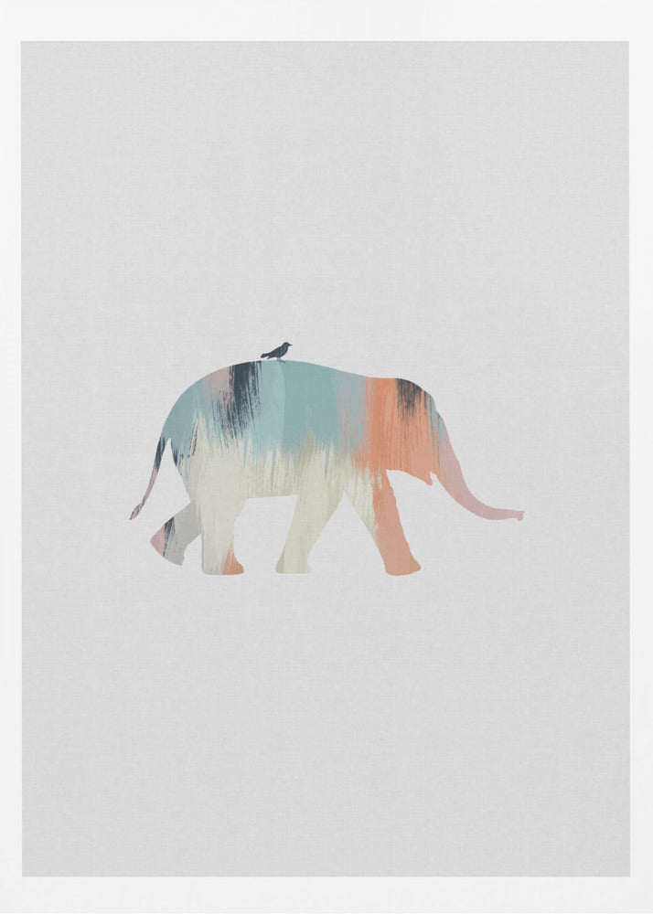 Pastel Elephant - Poster / Art Print