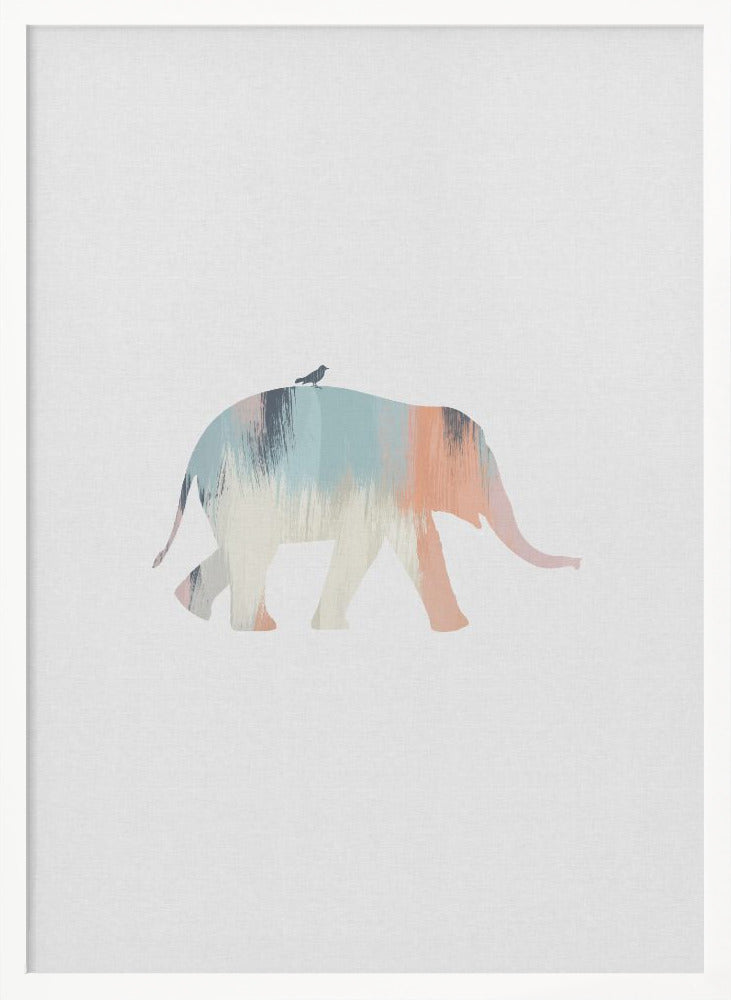 Pastel Elephant - Poster / Art Print