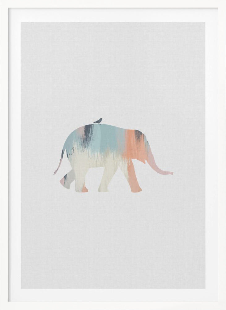 Pastel Elephant - Poster / Art Print