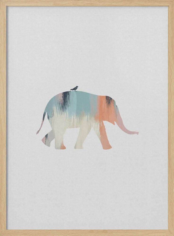 Pastel Elephant - Poster / Art Print