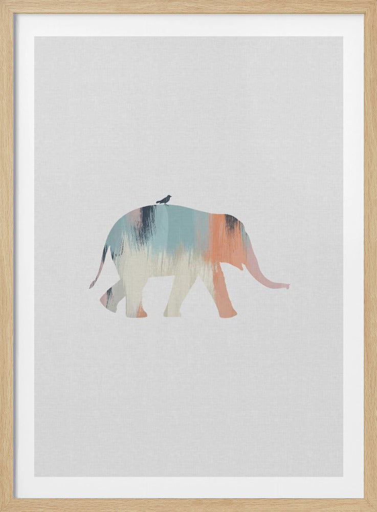 Pastel Elephant - Poster / Art Print