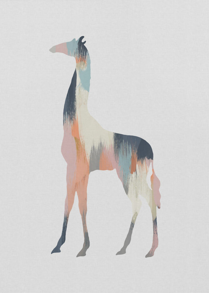 Pastel Giraffe - Poster / Art Print