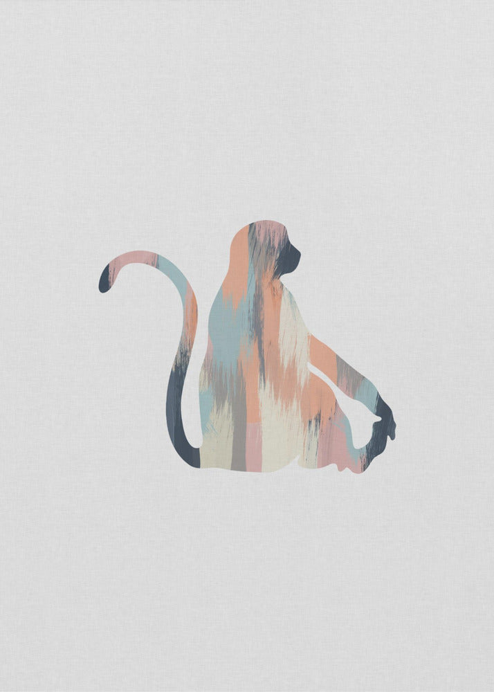 Pastel Monkey - Poster / Art Print