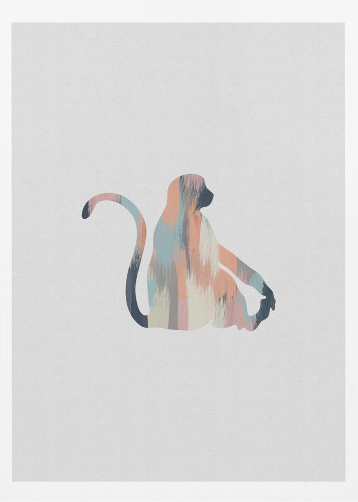 Pastel Monkey - Poster / Art Print