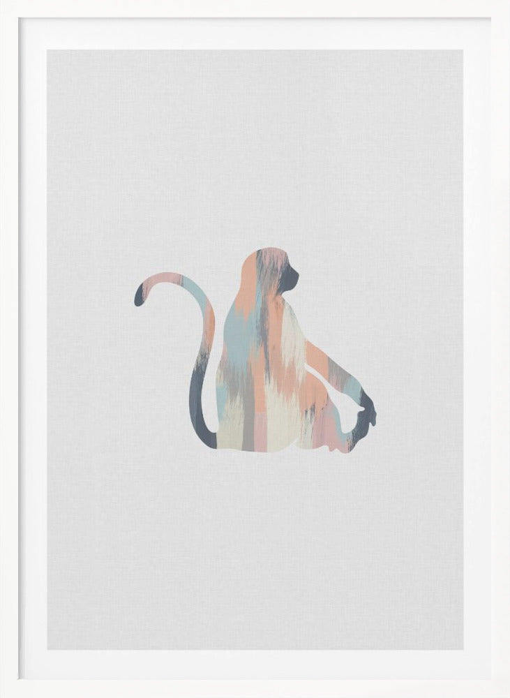 Pastel Monkey - Poster / Art Print