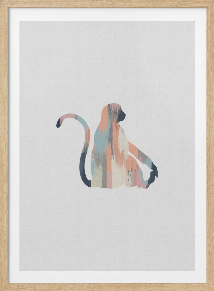 Pastel Monkey - Poster / Art Print