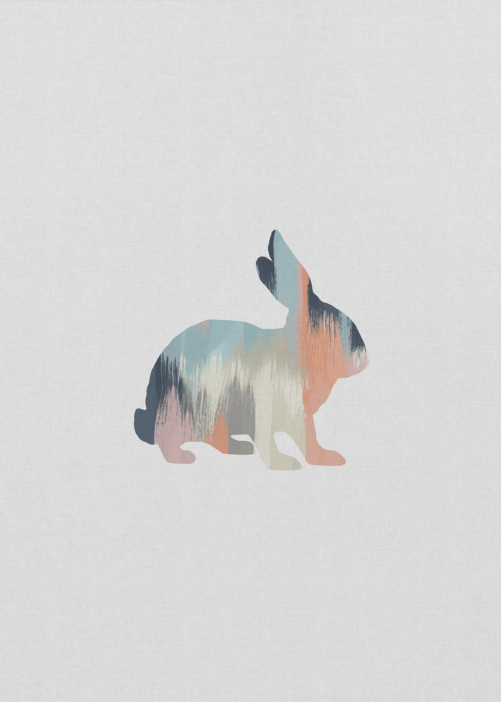 Pastel Rabbit - Poster / Art Print