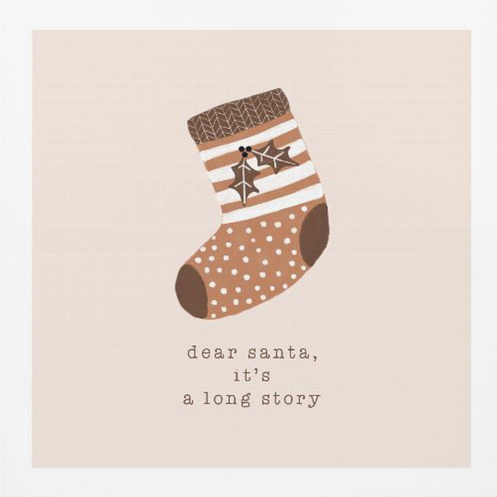 Dear Santa It's a Long Story - Poster / Art Print