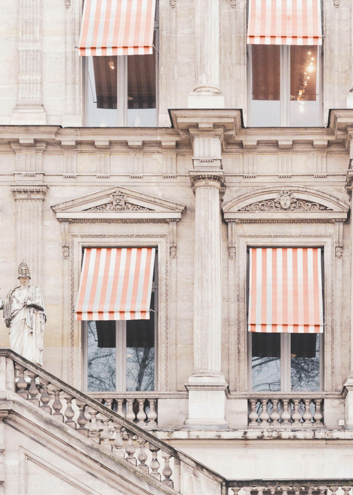 Striped Paris Awning - Poster / Art Print