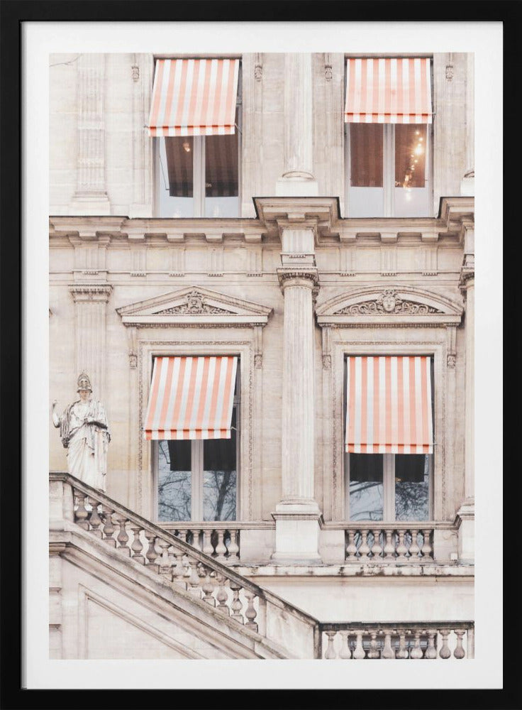 Striped Paris Awning - Poster / Art Print