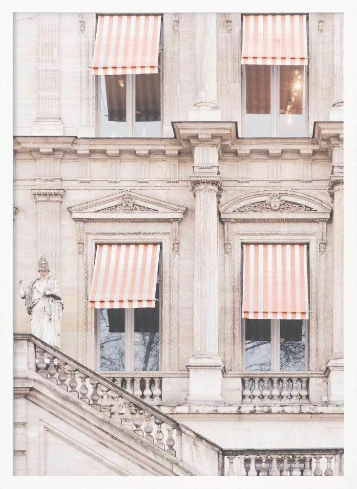 Striped Paris Awning - Poster / Art Print