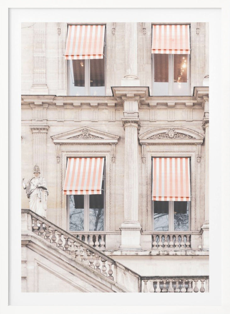 Striped Paris Awning - Poster / Art Print