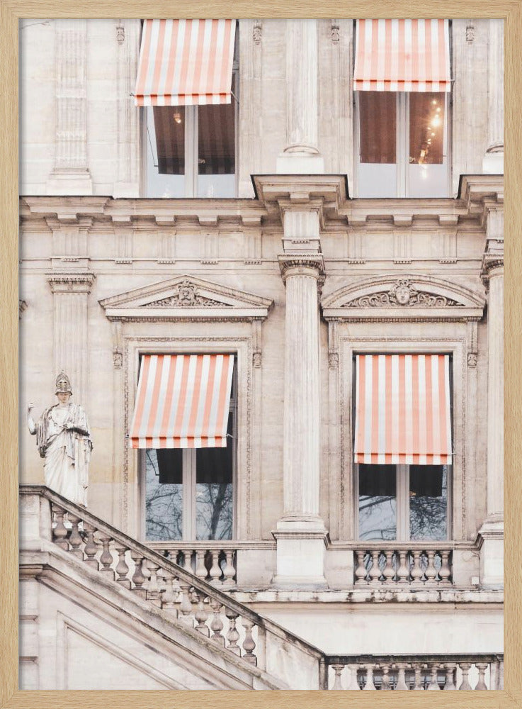 Striped Paris Awning - Poster / Art Print