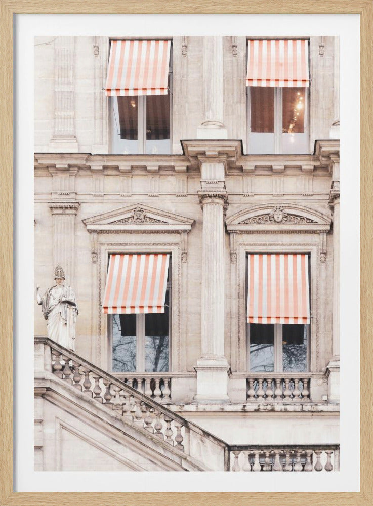 Striped Paris Awning - Poster / Art Print