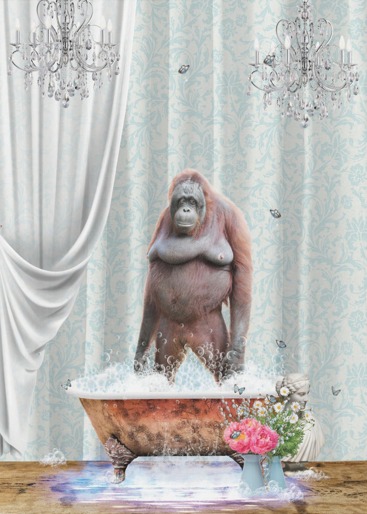 Orangutan & Bubbles - Poster / Art Print