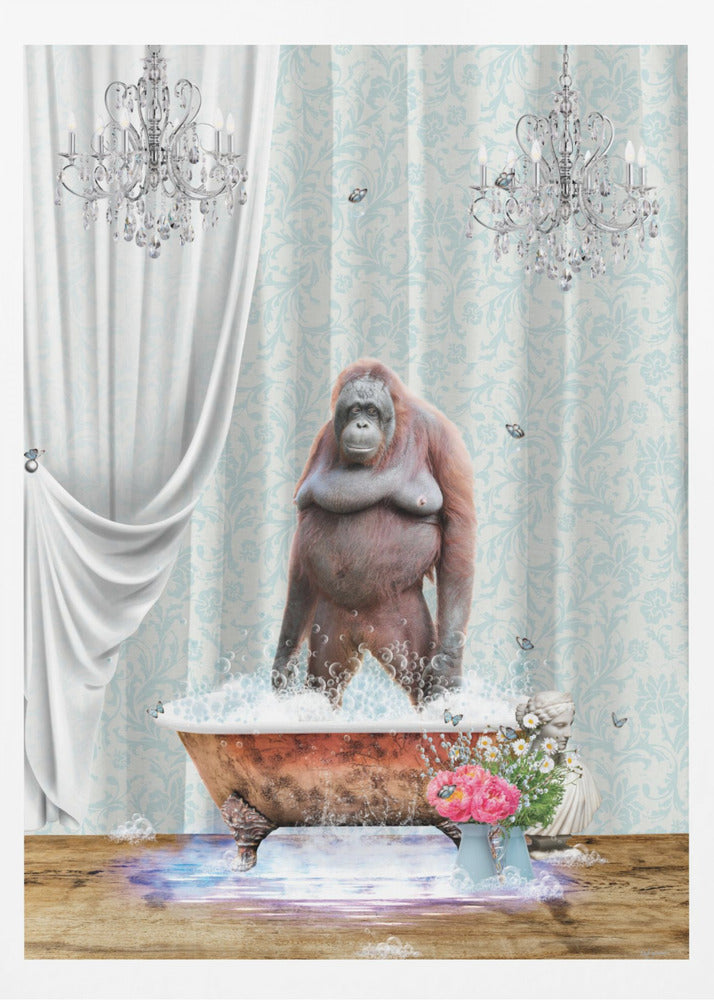Orangutan & Bubbles - Poster / Art Print