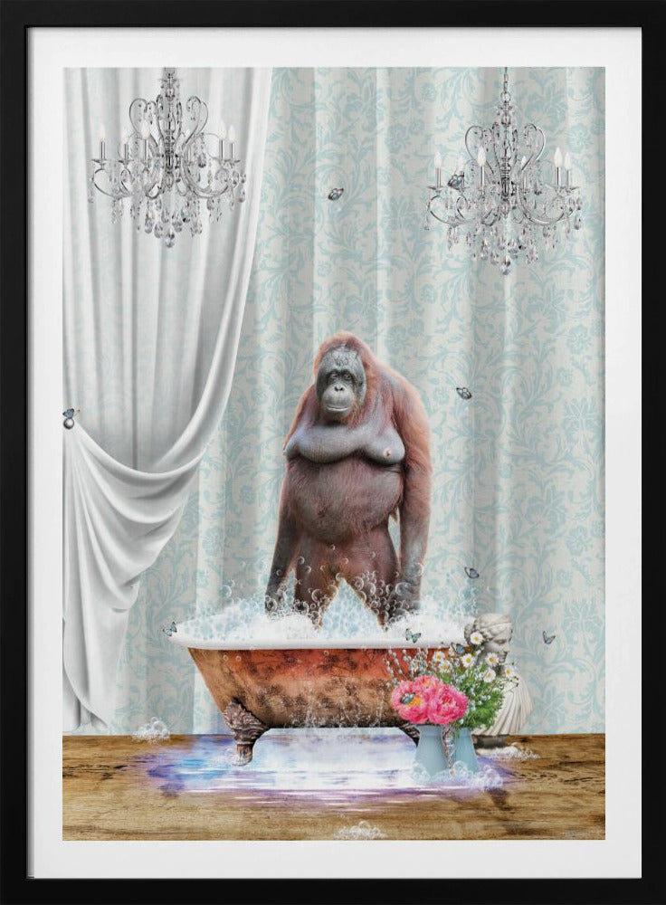 Orangutan & Bubbles - Poster / Art Print