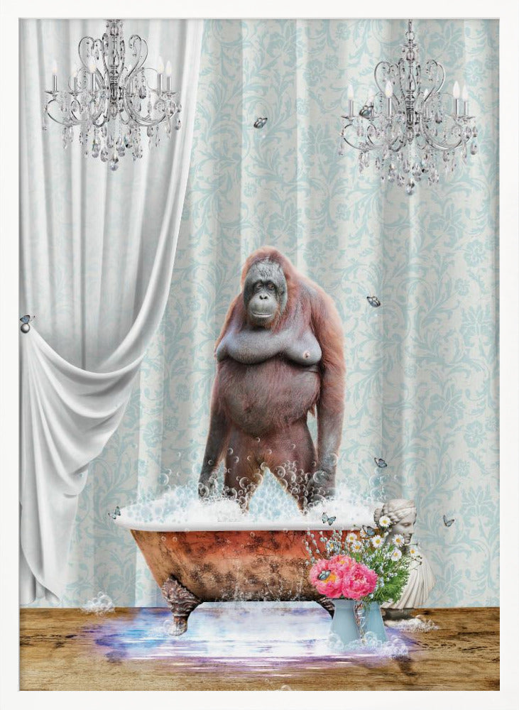 Orangutan & Bubbles - Poster / Art Print