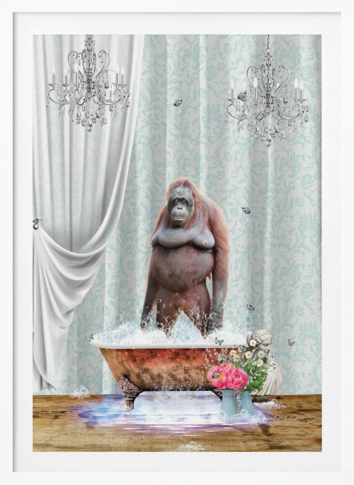 Orangutan & Bubbles - Poster / Art Print