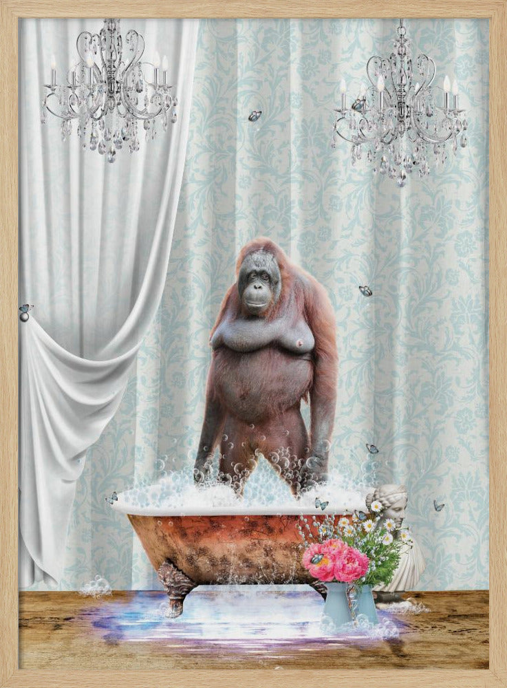 Orangutan & Bubbles - Poster / Art Print